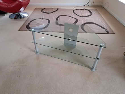 Photo of free TV corner unit, glass (Sherfield Park RG27) #1