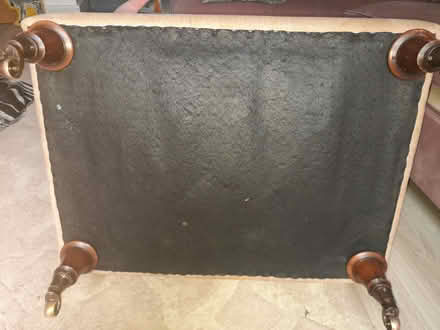 Photo of free Large cream velvet footstool (Glusburn BD20) #4