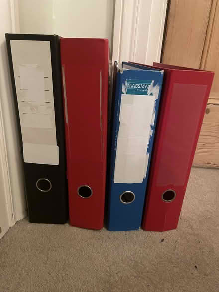 Photo of free 4x A4 Leverarch Binders (Barnsbury Street N1) #1