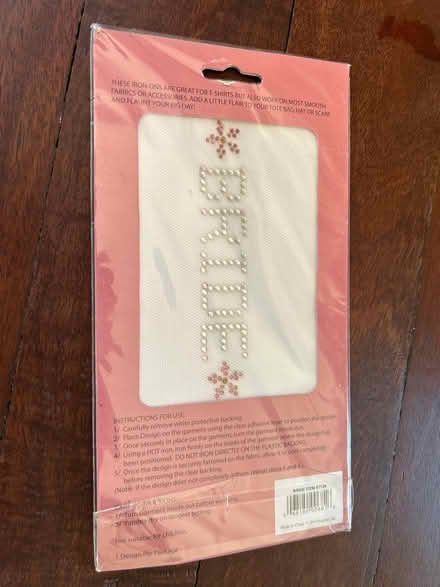 Photo of free Bride - iron on - never used (Croydon NSW) #1