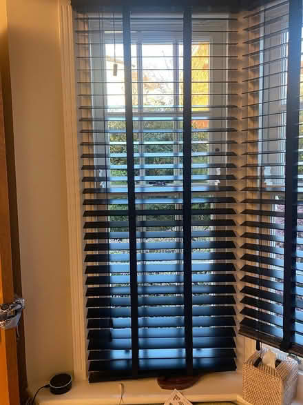 Photo of free Wooden Venetian Blinds Black (Sidmouth) #3