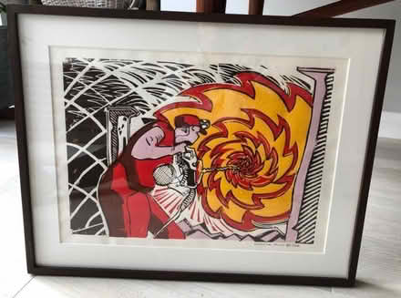 Photo of free Framed, original, lino cut print - tunneller (Canonbury N1) #3