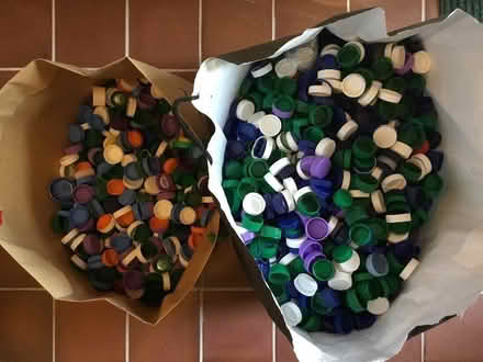 Photo of free Lots of plastic bottle tops (Fairfield Park) #1