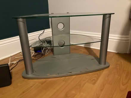 Photo of free Glass shelved TV unit (Shipley BD18) #2