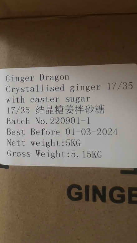 Photo of free Crystallised ginger (TN27, Headcorn) #2