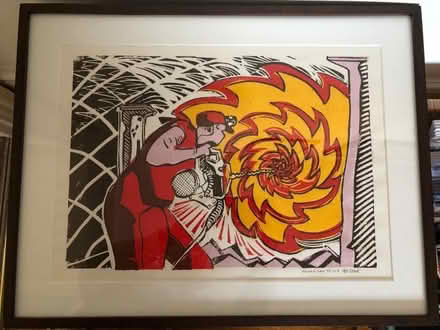 Photo of free Framed, original, lino cut print - tunneller (Canonbury N1) #2