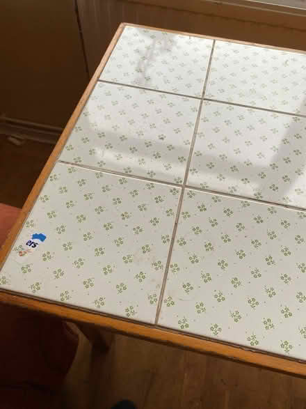 Photo of free Table with tiled top (St Albans Hertfordshire) #2