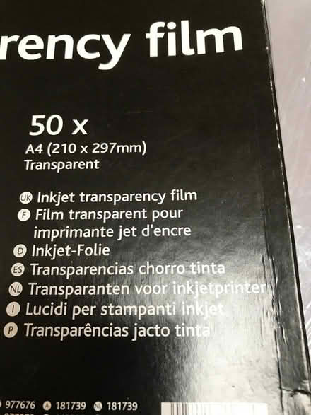 Photo of free 2 Packs Inkjet Transparency Film (BS3) #2
