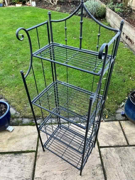 Photo of free Set of two folding metal shelving units (Oakham LE15) #2