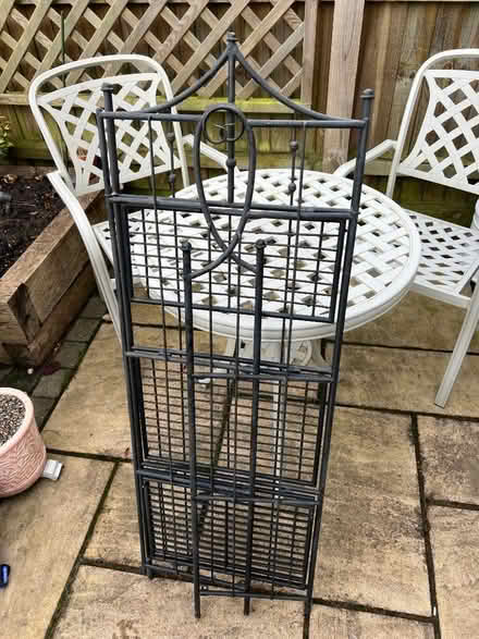 Photo of free Set of two folding metal shelving units (Oakham LE15) #1