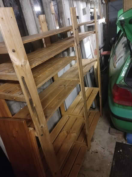 Photo of free Tall wooden shelves (EH20 Loanhead) #1