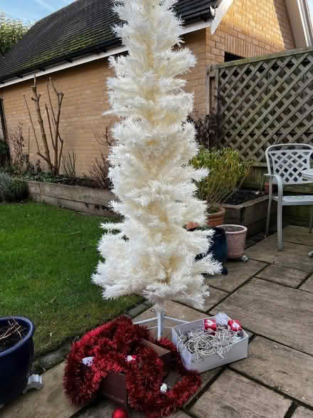 Photo of free 6 ft White Slim Christmas Tree (Oakham LE15) #2