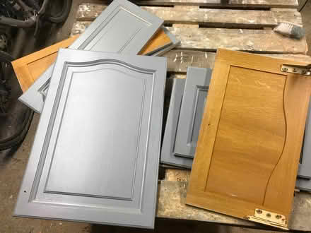 Photo of free 7 Oak Kitchen cabinet doors (Westerton) #1