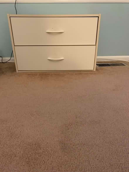 Photo of free 2 drawer white chest (North Brunswick-off Rte 1) #2