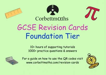 Photo of Corbett Maths Revision (Flash) Cards (Wymondham NR18) #1