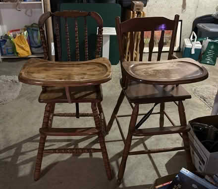 Photo of free Wooden Highchairs (Mayfair Place, Crofton) #1