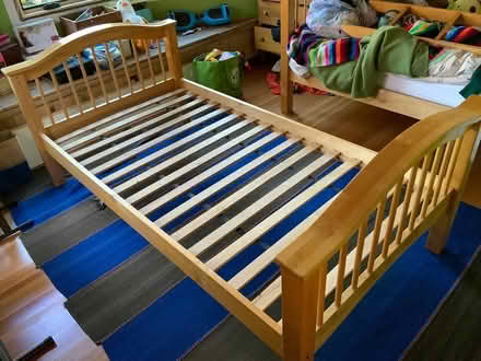 Photo of free Wooden Twin Bed (Near Fairfax Good Earth) #1