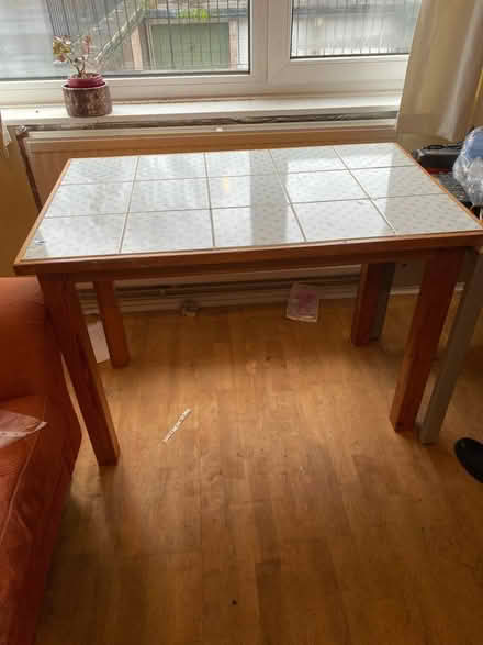Photo of free Table with tiled top (St Albans Hertfordshire) #1