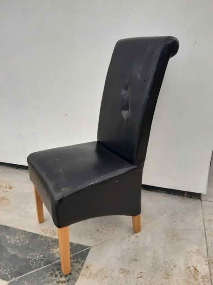 Photo of free Black Faux Leather Dining Chairs (CT15) #1