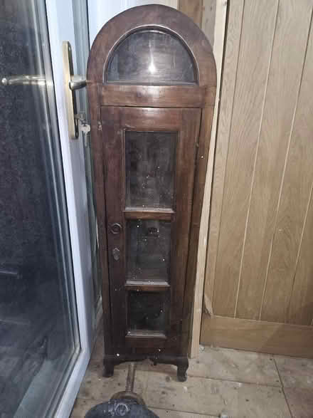 Photo of free Wood and glass shelved cabinet (Walton L4) #1