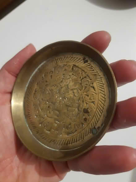 Photo of free Gold Coloured Coaster Metal 7.5cm (Orgreave S13) #2