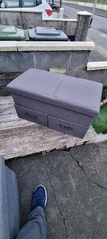 Photo of free 2 Hard fabric Ottomans (Crumlin) #1