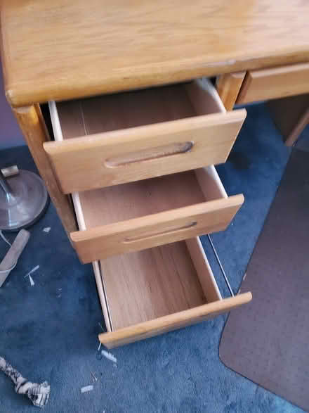 Photo of free 3 corner oak desk (Fox River Shores, Island Lake) #2