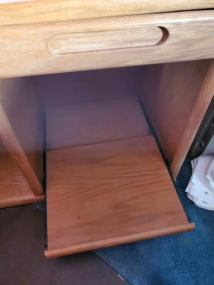 Photo of free 3 corner oak desk (Fox River Shores, Island Lake) #4