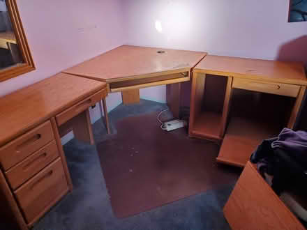 Photo of free 3 corner oak desk (Fox River Shores, Island Lake) #3