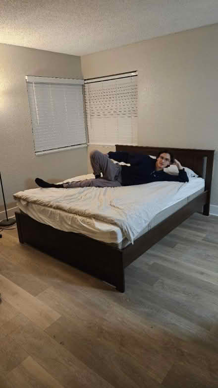 Photo of free Queen Mattress & Bedframe (Newhall) #1