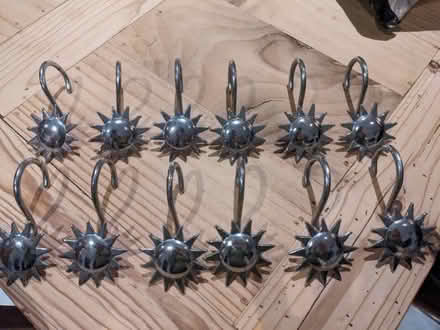 Photo of free Metal shower curtain hooks (Knighton LE2) #2