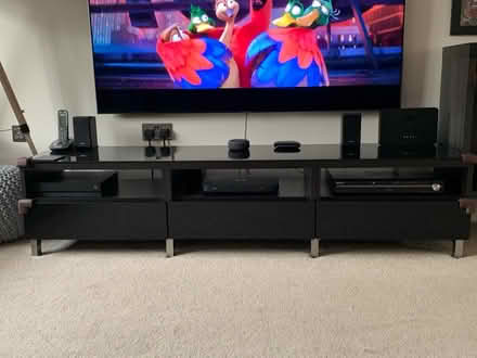 Photo of free Ikea Besta TV Unit, 3 drawer, black (Bracknell, RG12) #1