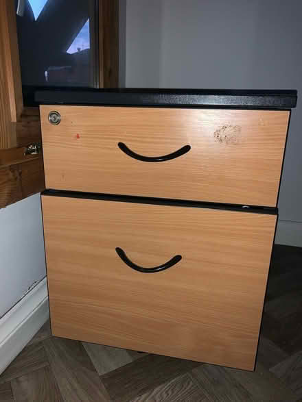 Photo of free Desk and Two File Cabinets (Ledsham) #3