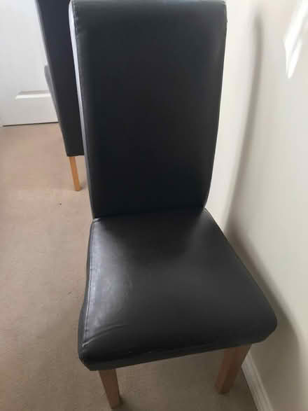 Photo of free 4 dark brown dining chairs (Denby DE5) #3