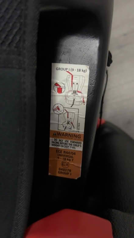 Photo of free Harmony car seat (Warwick CV34) #3
