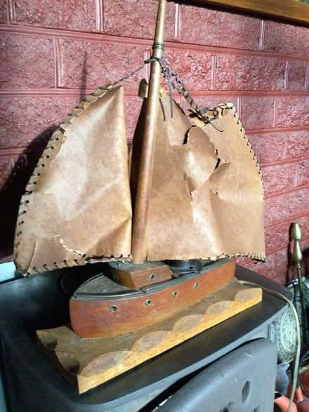 Photo of free Wooden handmade sailing boat table lamp (Downend GL6) #2