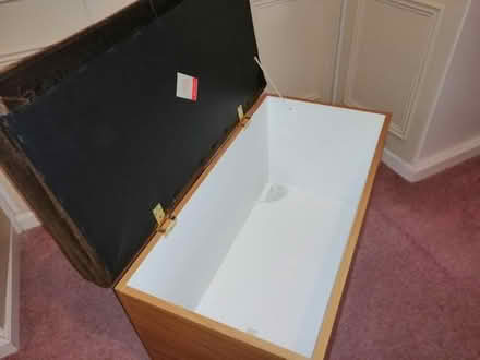 Photo of free Storage box on wheels with hinged cushion top (Stroud GL5) #1