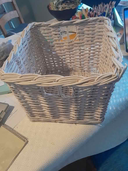 Photo of free white wicker basket (Lewisham SE13) #1
