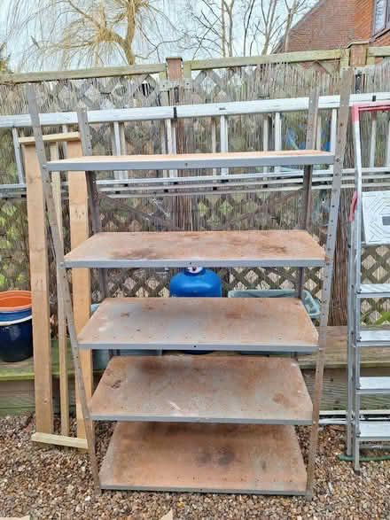 Photo of free Strong Metal shelf unit (Hibaldstow) #2