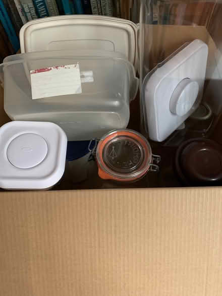 Photo of free assorted food storage jars (North Brunswick-off Rte 1) #1
