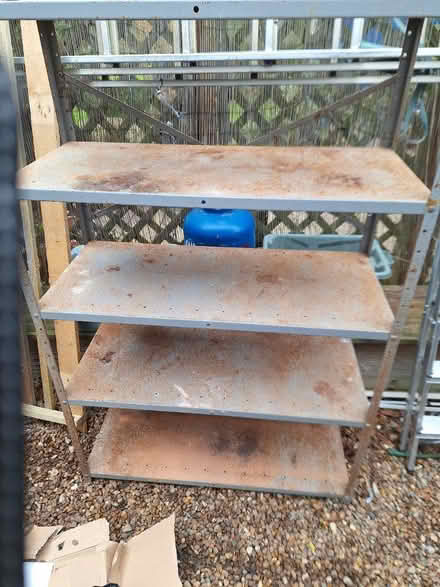 Photo of free Strong Metal shelf unit (Hibaldstow) #1