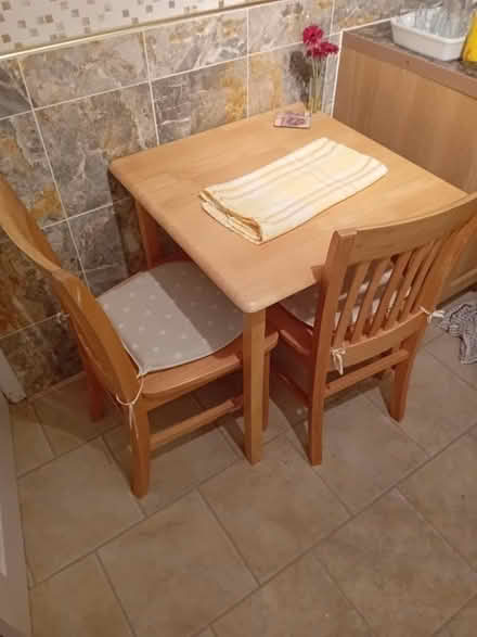 Photo of free Small table 2 chairs and mirror (Dukinfield) #1