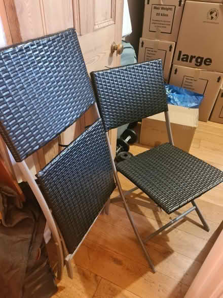 Photo of free Two black deckchairs (East Dulwich) #1