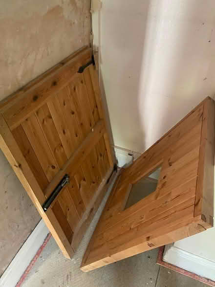 Photo of free Internal barn style pine door with glass panel (Southsea PO5) #3