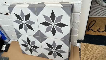 Photo of free 7 ceramic floor tiles (some broken) (Worcester Park, KT4) #1