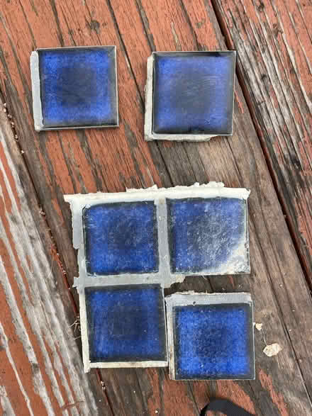 Photo of free 2” square dark blue tile (West side) #2