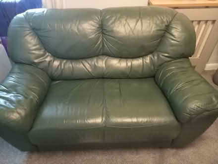 Photo of free Two seater leather sofa (Winklebury RG23) #2