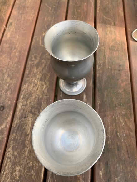 Photo of free 2 metal goblets -pewter (Stafford ST17) #1