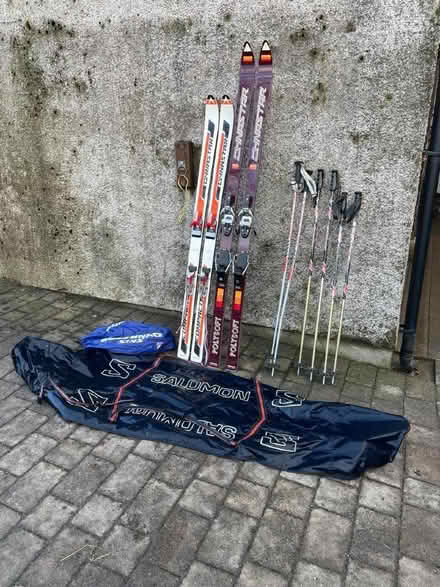 Photo of free 2 sets of skis/bindings and poles 185cm & 160 cm (Gatebeck LA8) #3