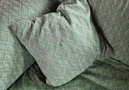 Photo of free Large green three seater sofa (Clayhill TN31) #1